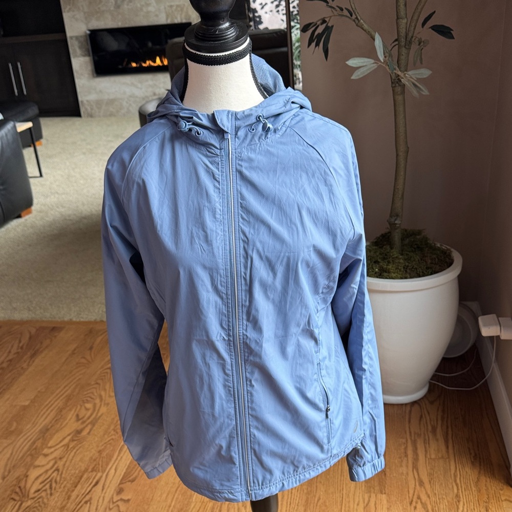 Asics Sky Blue Hooded Utility Jacket